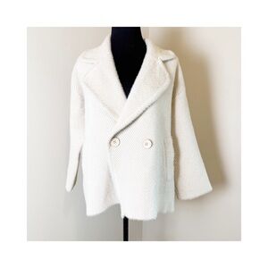 🤍 Aly Daly Cream Textured Coat – Size L (Never Worn)